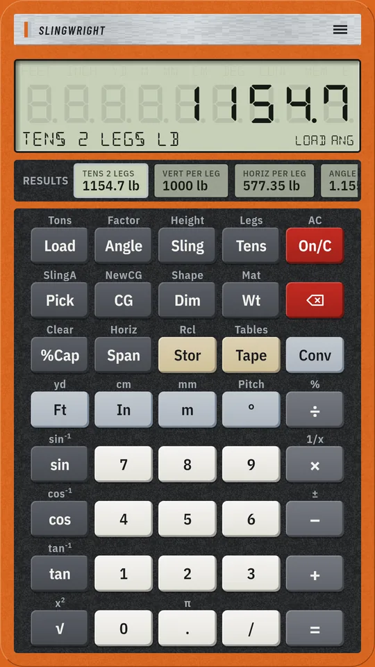 Slingwright on an Android phone: Leg tension